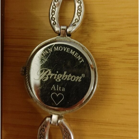 Brighton Watch Alta Womens Silver Gold Tone Heart Design Quartz Movement Adjusta - Picture 3 of 8
